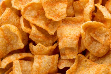 Lezzetli patates cipsi closeup yapardı et.