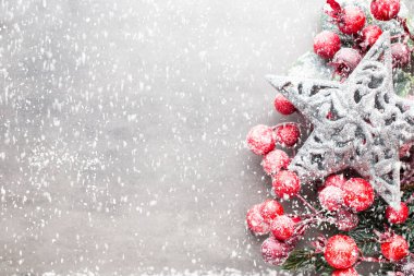 Noel ağacı, tebrik kartı. Dekorasyon.