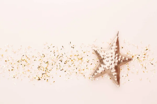 Şenlikli Pastel Arka Plan Noel Yıldızları Parıldayan Parıltılar Pastel Arka — Stok fotoğraf