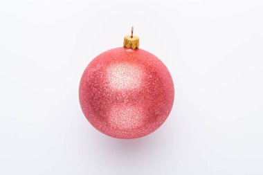 Beyaz bir arka planda Noel dekoru yakın plan. İzole edilmiş - Resim