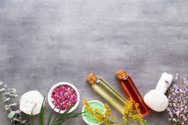 Metin için alanı olan bir spa arkaplanı. Spa tebrik kartına iyi gelir..