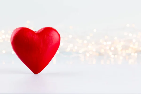 Fondo Del Día San Valentín Con Corazones Rojos Tarjetas Felicitación — Foto de Stock