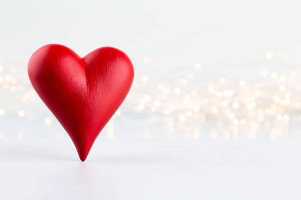 Fondo Del Día San Valentín Con Corazones Rojos Tarjetas Felicitación — Foto de Stock