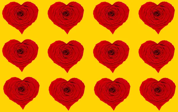 Fondo Del Día San Valentín Con Corazones Rosa Roja Tarjetas —  Fotos de Stock