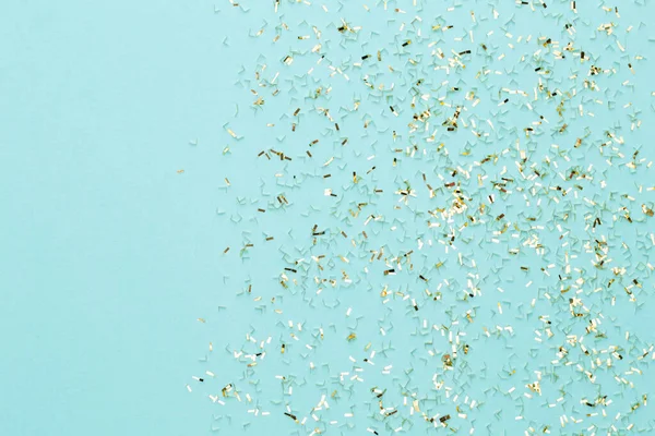 Feestelijke Pastelachtergrond Kerststerren Glanzende Glitter Confetti Pastelachtergrond Kerstmis Bruiloft Verjaardag — Stockfoto