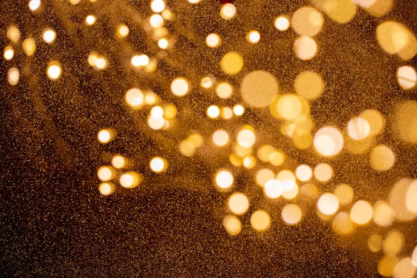 Jul Och Gott Nytt Suddig Guld Bokeh Banner Bakgrund — Stockfoto