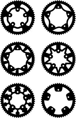 Vector chainrings pack clipart