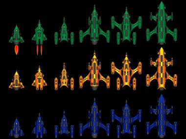 Video game space ship clipart