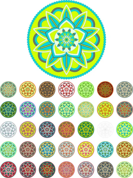 Abstracte mandala vector pack — Stockvector