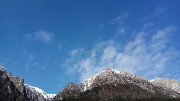 Wolken Timelapse Bucegi Bergen Gezien Vanaf Busteni Roemenië — Stockvideo