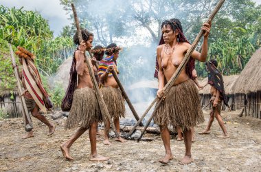 Dugum Dani kabile insanlar domuz Festivali