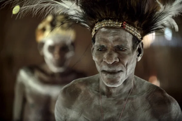 Mężczyzn z plemienia Asmat — Zdjęcie stockowe