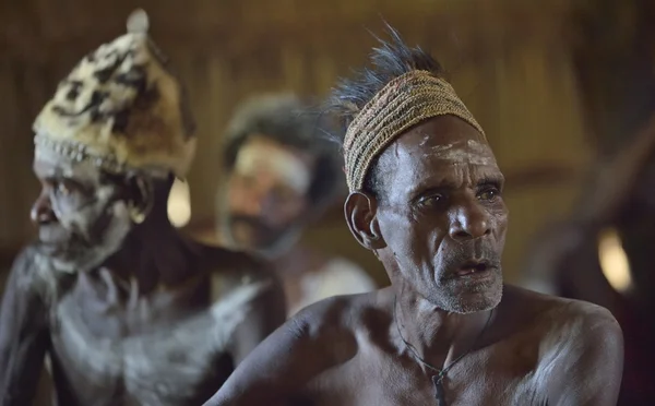 Hombres de la tribu de Asmat — Foto de Stock