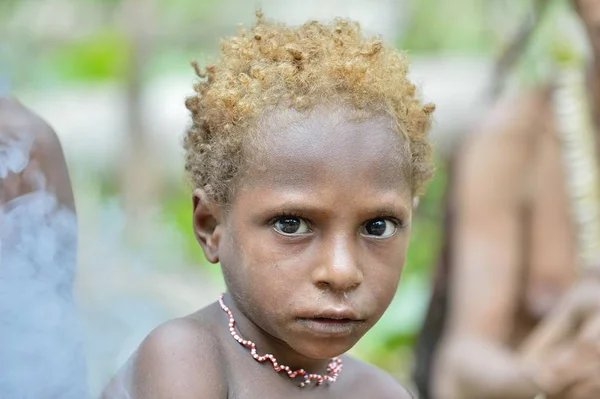 Unidentified Papuan little boy — Stock Photo, Image