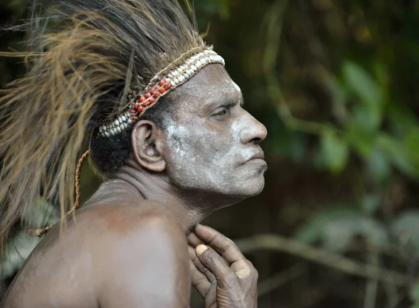 Jefe cazador de tribu de Asmat — Foto de Stock