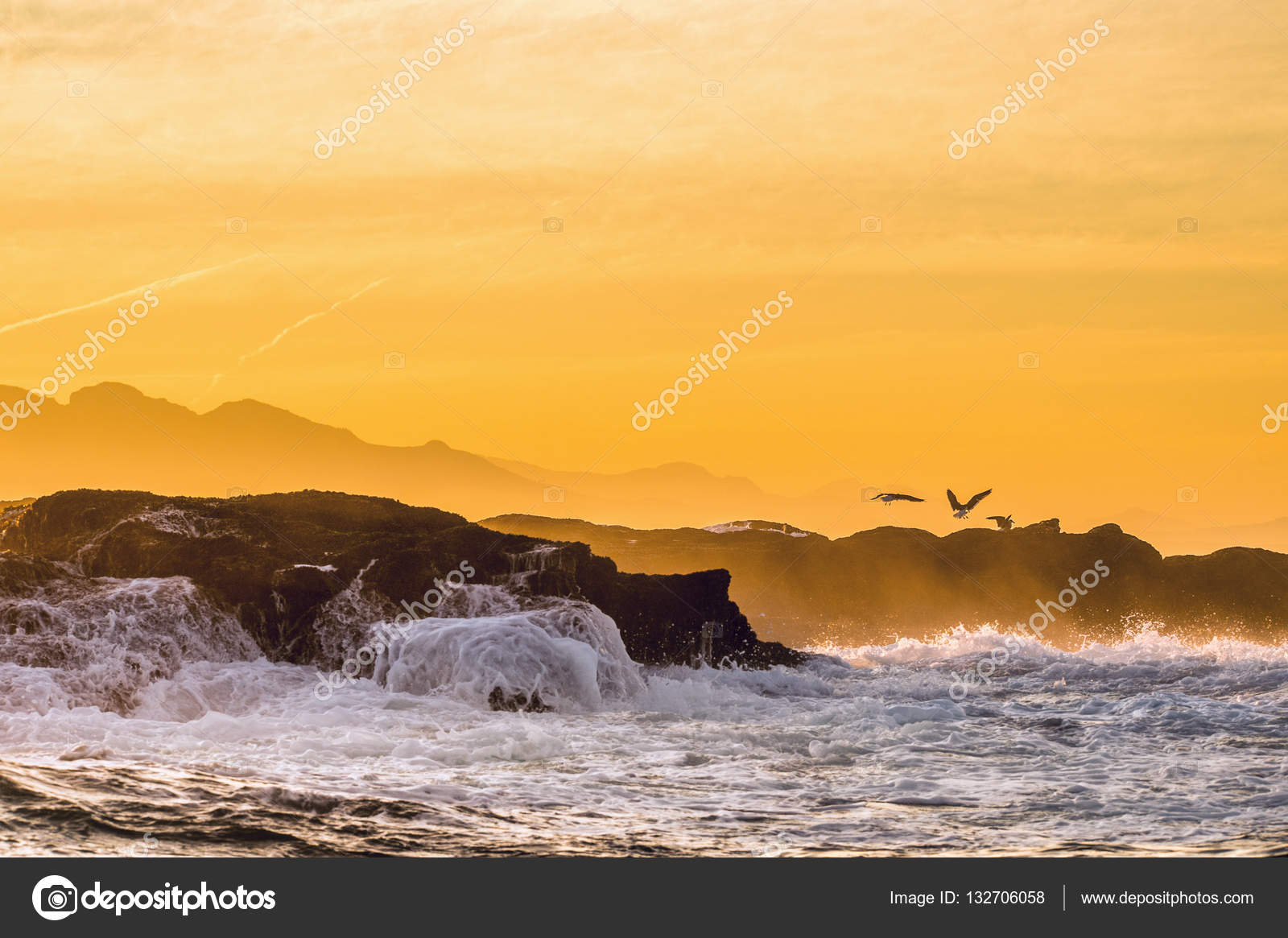 Lever Du Soleil Mer Paysage Photographie Surzet 132706058