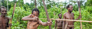 Oklar yayından bir çekim Papua