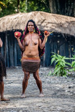 Kırmızı meyve dugum Dani kabile kızla 