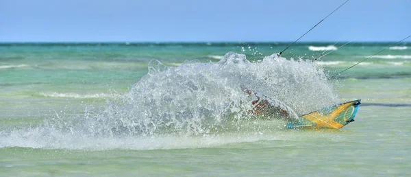 Kite Boarding Fun Ocean Extreme Sport — Stock Photo, Image