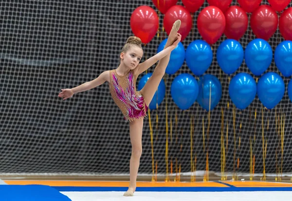 Saint Petersburg Russia February 2020 Year Children Rhythmic Gymnastics Competition — Φωτογραφία Αρχείου