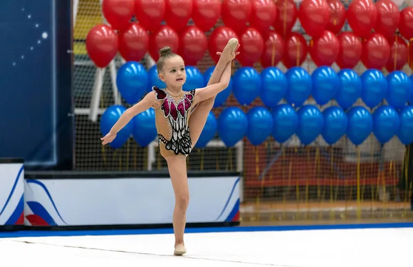 Санкт Петербург Росія Лютого 2020 Рік Дитячий Ритмічний Гімнастичний Конкурс — стокове фото