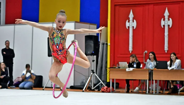 러시아 상트페테르부르크 2020 Childrens Rhythmic Gymnastics Competition Rising Stars 체조에 — 스톡 사진