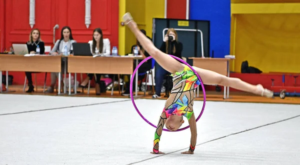 러시아 상트페테르부르크 2020 Childrens Rhythmic Gymnastics Competition Rising Stars 체조에 — 스톡 사진