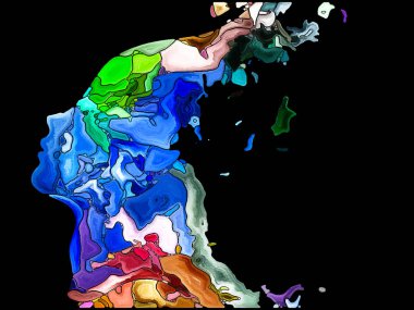 Renkli kendini parçalanma