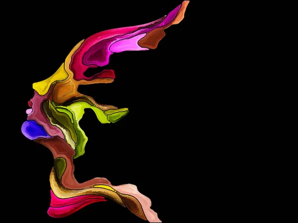 다채로운 자기 조각화 — 스톡 사진