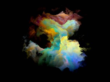 Renkli fraktal bulut parçacık