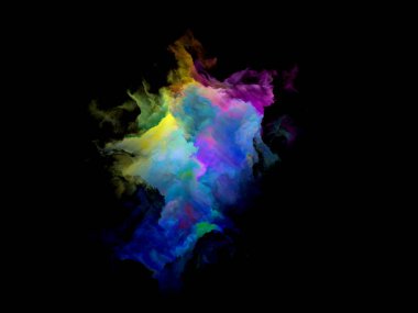 Renkli fraktal bulut parçacık