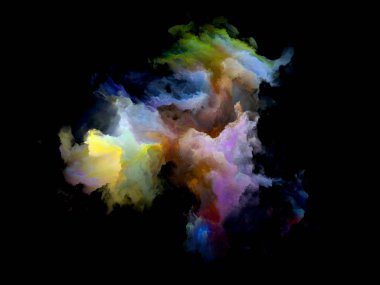 Renkli fraktal bulut parçacık