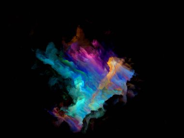 Renkli fraktal bulut parçacık