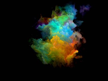 Renkli fraktal bulut parçacık