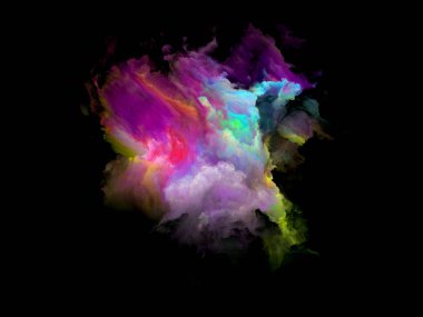 Renkli fraktal bulut parçacık