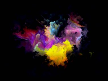 Renkli fraktal bulut parçacık