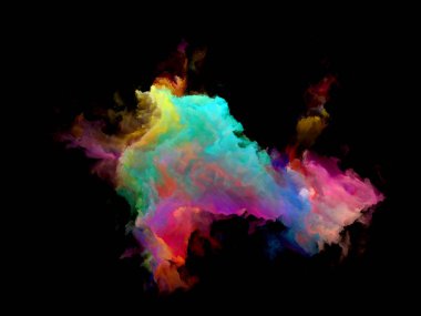 Renkli fraktal bulut parçacık