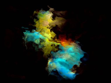 Renkli fraktal bulut parçacık