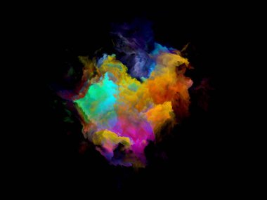 Renkli fraktal bulut parçacık