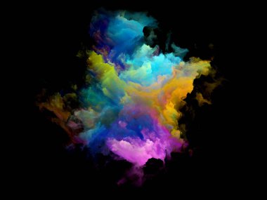 Renkli fraktal bulut parçacık