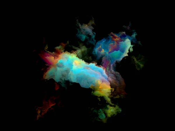 Bunte fraktale Wolkenpartikel — Stockfoto