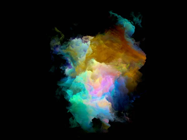 Colorful Fractal Cloud Particle — Stock Photo, Image