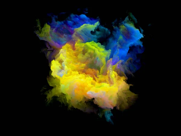 Farverige Fractal Cloud Partikel - Stock-foto
