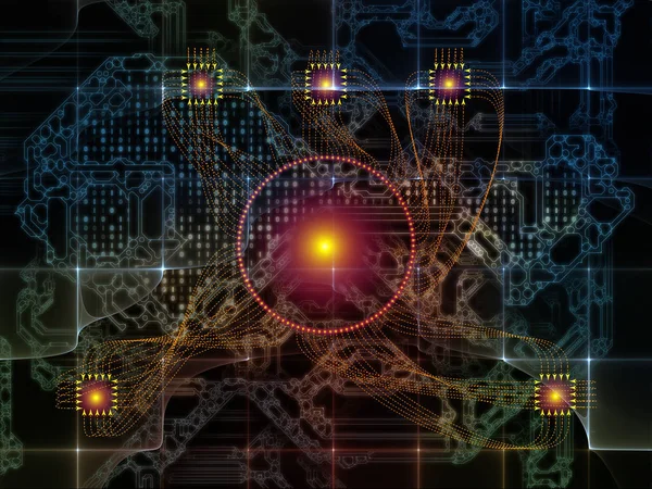 Enlaces de tecnología metafórica — Foto de Stock