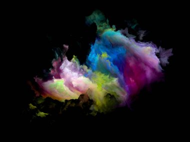 Renkli fraktal bulut parçacık