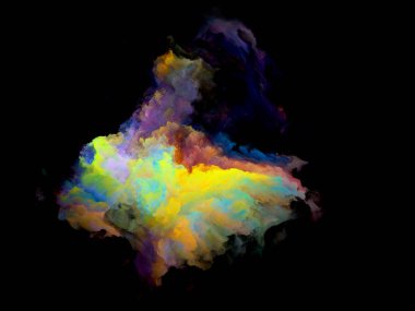 Renkli fraktal bulut parçacık