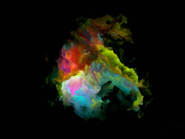 Particella nuvolosa frattale colorata — Foto Stock