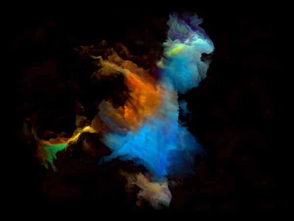 Colorful Fractal Cloud Particle — Stock Photo, Image