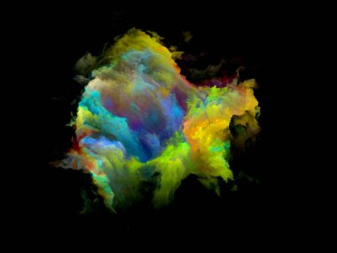 Renkli fraktal bulut parçacık