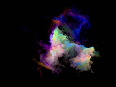 Renkli fraktal bulut parçacık